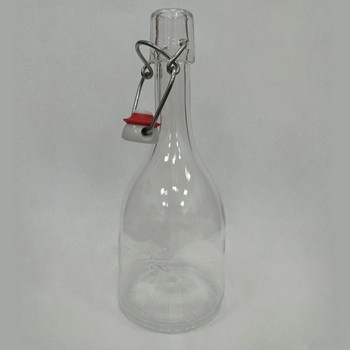 Бутылка «Бабл» 0,7 литра с бугельным замком (прозрачная)
