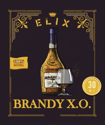 Эссенция Elix Brandy XO, 30 мл этикетка