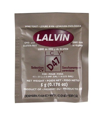 Дрожжи винные Lalvin ICV D-47, 5 гр