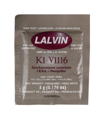 Дрожжи винные Lalvin ICV K1V-1116, 5 гр