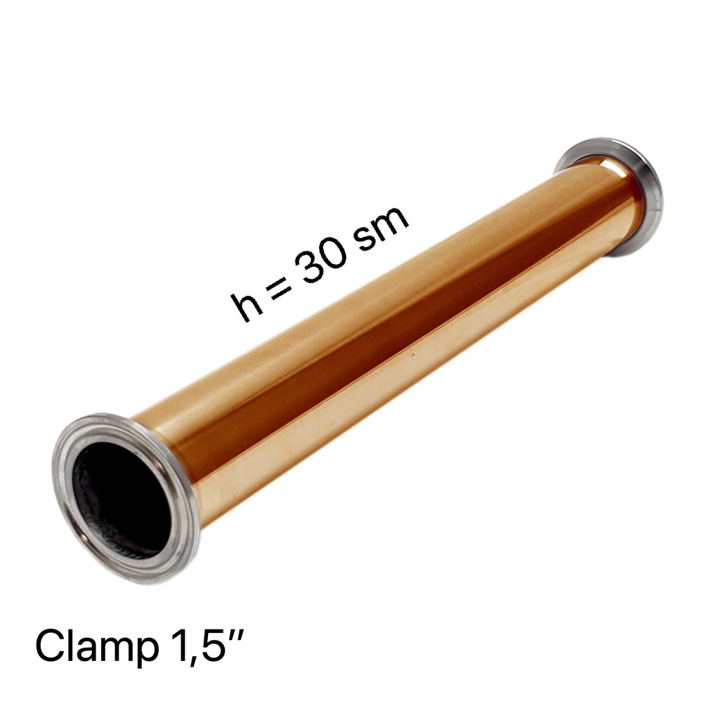 Царга медная 30 см пустая, д=40мм (Clamp 1,5 дюйма)