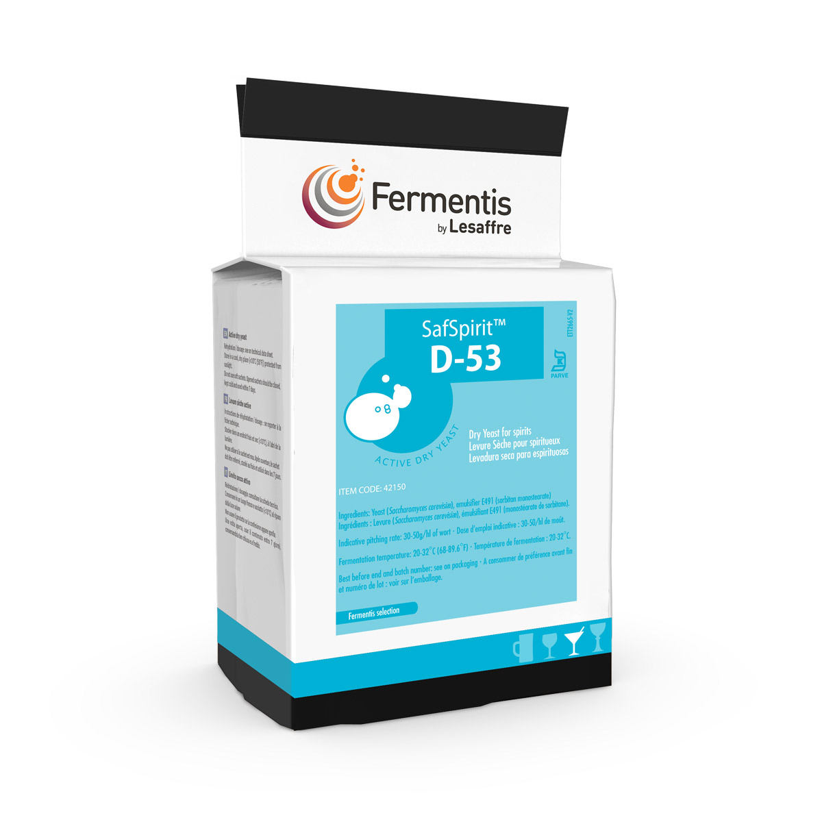 Дрожжи Fermentis SafSpirit D-53 (для напитков на зерновой основе), 0,5 кг